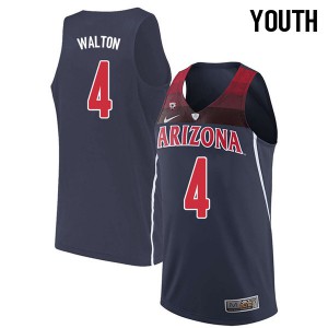 Youth Arizona Wildcats #4 Luke Walton Navy High School Jerseys 256651-731