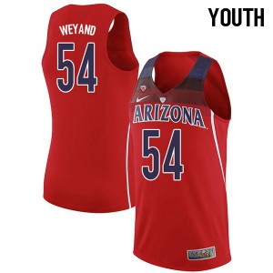 Youth University of Arizona #54 Matt Weyand Red High School Jerseys 425726-800