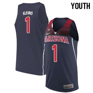 Youth Wildcats #1 Rawle Alkins Navy Player Jersey 644503-507