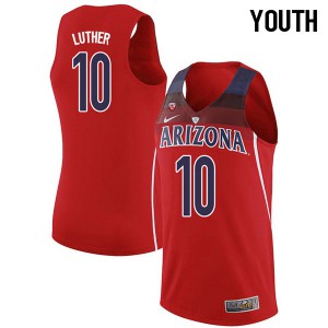 Youth Arizona Wildcats #10 Ryan Luther Red Stitch Jersey 769371-188