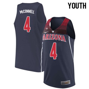 Youth Arizona Wildcats #4 T.J. McConnell Navy Official Jerseys 759337-899