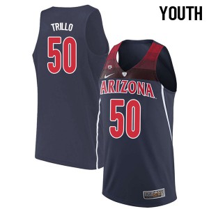 Youth Arizona Wildcats #50 Tyler Trillo Navy University Jerseys 102204-927