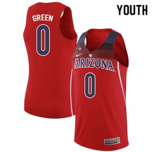 Youth University of Arizona #0 Josh Green Red Official Jersey 190909-253