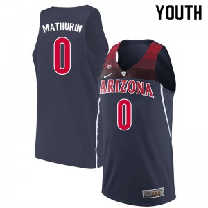 Youth Arizona #0 Bennedict Mathurin Navy NCAA Jerseys 790534-605