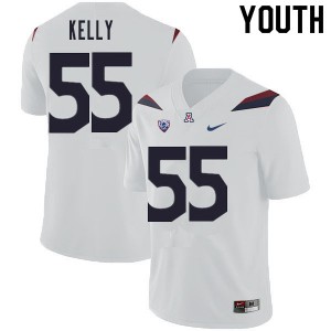 Youth University of Arizona #55 Chandler Kelly White Stitched Jerseys 207669-655