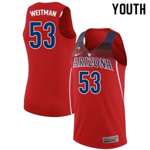 Youth Wildcats #53 Grant Weitman Red College Jersey 929872-753