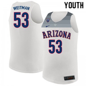 Youth Wildcats #53 Grant Weitman White Stitched Jerseys 811880-106