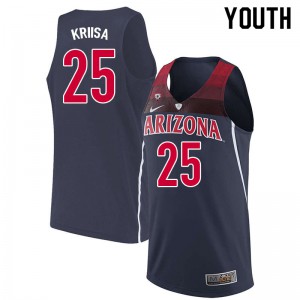 Youth University of Arizona #25 Kerr Kriisa Navy Basketball Jersey 579506-888