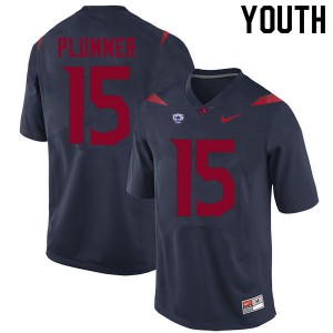 Youth Wildcats #15 Will Plummer Navy College Jersey 121811-233