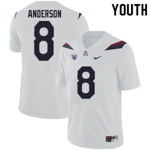 Youth Wildcats #8 Drake Anderson White Stitched Jerseys 471194-459