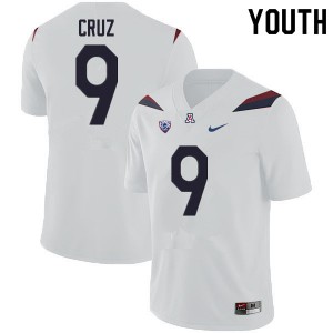 Youth Wildcats #9 Gunner Cruz White University Jerseys 761832-477