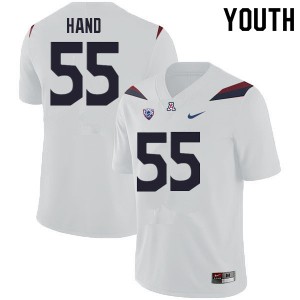 Youth University of Arizona #55 JT Hand White Football Jersey 488547-213