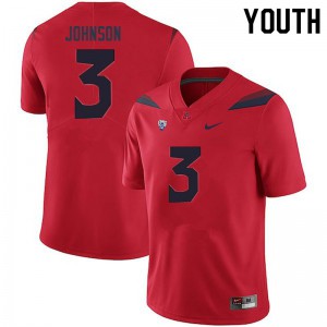 Youth Arizona Wildcats #3 Jalen Johnson Red Stitched Jersey 145100-106