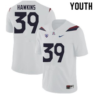 Youth Arizona Wildcats #39 Kameron Hawkins White Football Jerseys 328867-265