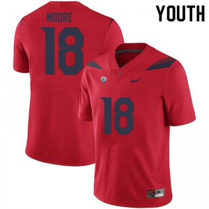 Youth Wildcats #18 Nick Moore Red Stitched Jerseys 955401-362