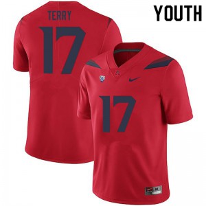 Youth Arizona #17 Regen Terry Red Official Jerseys 768305-857