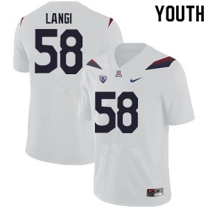 Youth Arizona #58 Sam Langi White Stitched Jersey 969618-705