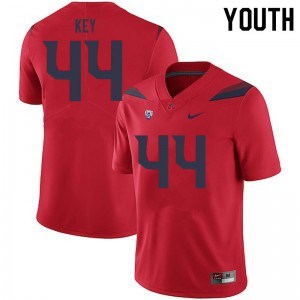 Youth Wildcats #44 Shontrail Key Red Embroidery Jerseys 992304-237