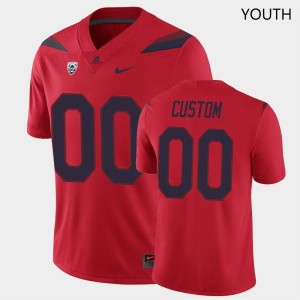 Youth Wildcats #00 Custom Red Embroidery Jersey 495213-446