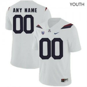 Youth Wildcats #00 Custom White Official Jerseys 832959-377
