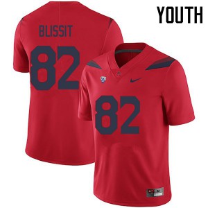 Youth University of Arizona #82 Dante Blissit Red Player Jerseys 621103-698
