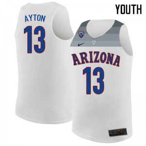 Youth Arizona #13 Deandre Ayton White Basketball Jersey 408489-879