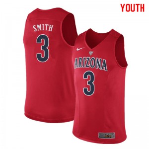 Youth University of Arizona #3 Dylan Smith Red Alumni Jersey 172518-715