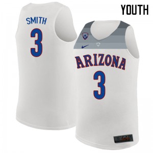 Youth Wildcats #3 Dylan Smith White Stitch Jerseys 683762-841