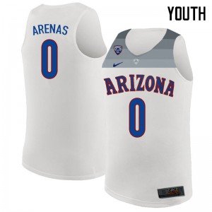 Youth Wildcats #0 Gilbert Arenas White Stitched Jerseys 481063-102
