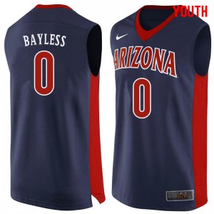 Youth Wildcats #0 Jerryd Bayless Navy Stitched Jersey 277715-320