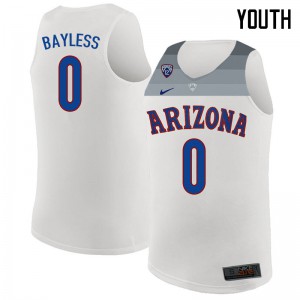 Youth Arizona #0 Jerryd Bayless White Player Jerseys 517723-562