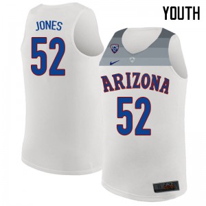 Youth University of Arizona #52 Kory Jones White Basketball Jersey 337364-224