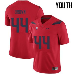 Youth Arizona Wildcats #44 Kurtis Brown Red Embroidery Jerseys 934618-918