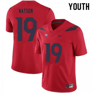 Youth Arizona Wildcats #19 Kwabena Watson Red Official Jersey 442560-542