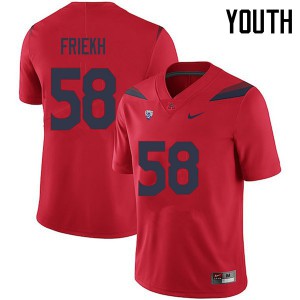 Youth Wildcats #58 Layth Friekh Red Stitched Jerseys 127374-800