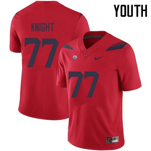 Youth Wildcats #77 Maisen Knight Red Football Jerseys 954300-621