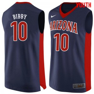 Youth Arizona Wildcats #10 Mike Bibby Navy Official Jersey 968963-245