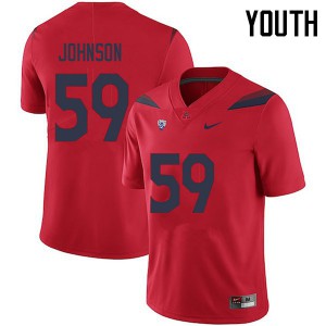 Youth Arizona Wildcats #59 My-King Johnson Red Official Jersey 779358-237