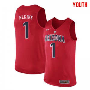 Youth Arizona Wildcats #1 Rawle Alkins Red Basketball Jersey 507745-944