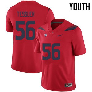 Youth Wildcats #56 Rexx Tessler Red Official Jerseys 921748-998