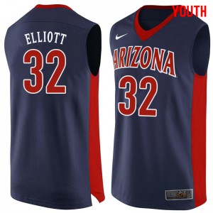 Youth Arizona Wildcats #32 Sean Elliott Navy Stitched Jersey 329897-850