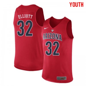 Youth Wildcats #32 Sean Elliott Red College Jerseys 877728-509