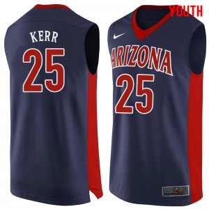 Youth University of Arizona #25 Steve Kerr Navy Embroidery Jersey 474178-406