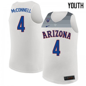 Youth Wildcats #4 T.J. McConnell White Player Jersey 243457-788